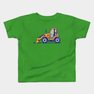 Tractor Vehicle Cartoon Illustration Kids T-Shirt